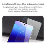 AMORUS til Motorola Moto E14 4G / G04 4G / G04s 4G / G24 4G Skærmbeskytter 2.5D Anti-eksplosion Høj Aluminiums-silicium Glasfilm