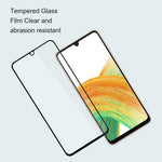 AMORUS 2 stk. til Samsung Galaxy S24 FE skærmbeskytter hærdet glasfilm fuld dækning, silketryk, sort
