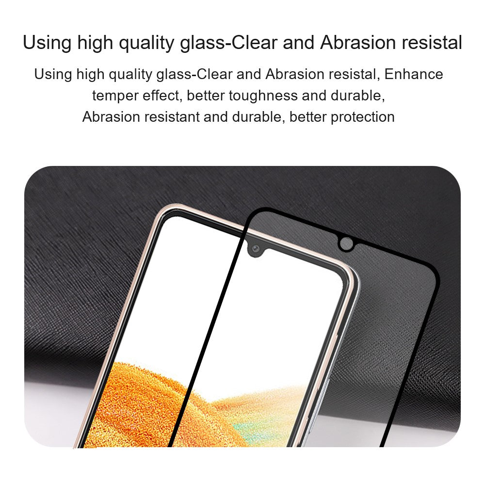 AMORUS 2 stk. til Samsung Galaxy S24 FE skærmbeskytter hærdet glasfilm fuld dækning, silketryk, sort