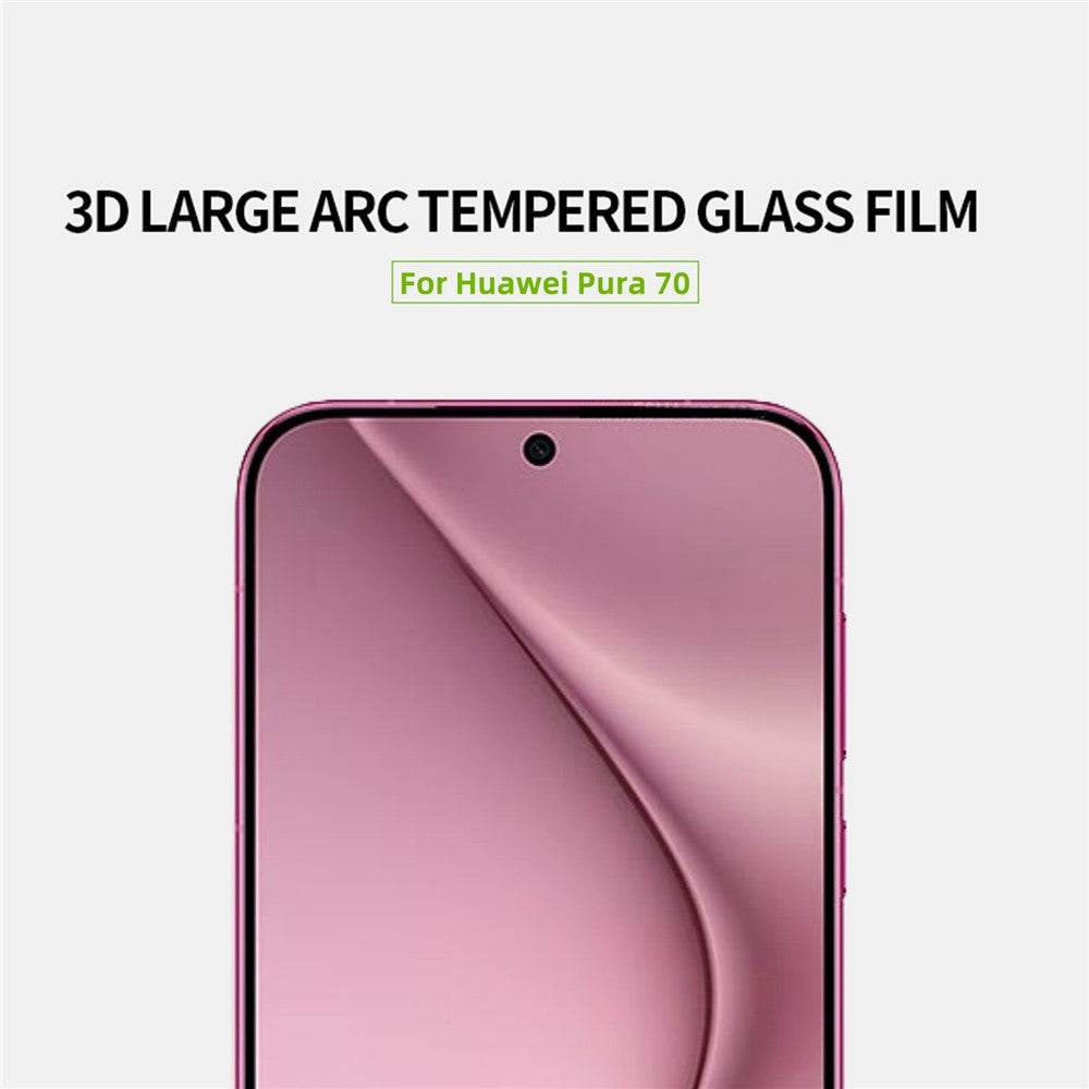 MOFI JK 3D Tempered Glass Film-1 for Huawei Pura 70 Screen Protector 3D Curved Edge Full Cover