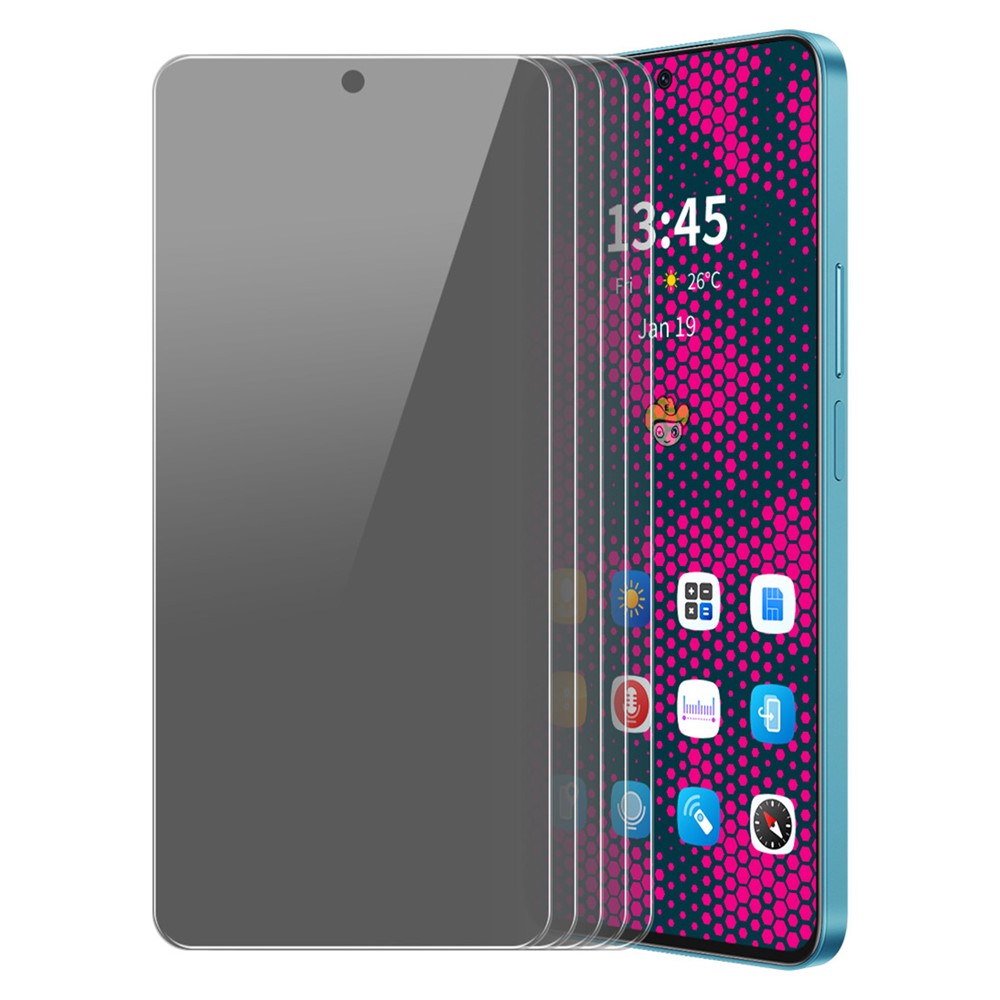 ENKAY HAT PRINCE 5Pcs For Oppo A98 5G Full Screen Protector Anti-Spy Protection