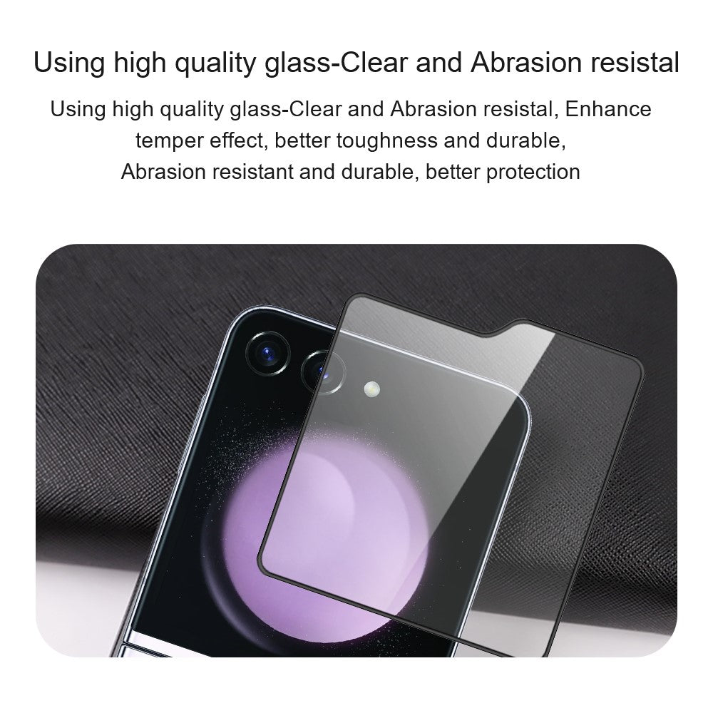 AMORUS For Samsung Galaxy Z Flip7 FE 5G / Z Flip6 5G Rear Screen Protector Tempered Glass Back Screen Film