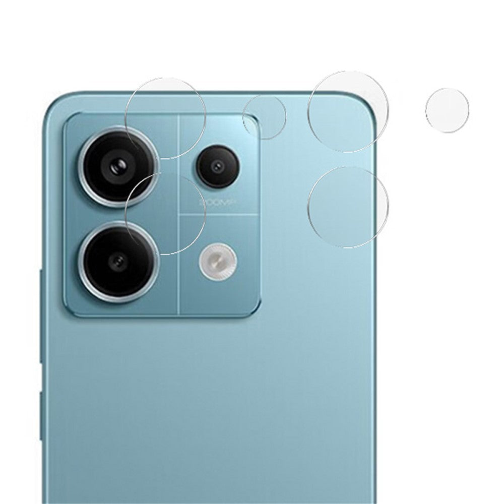 RURIHAI 2 st för Xiaomi Redmi Note 13 Pro 5G / 13 Pro+ 5G / Poco X6 5G genomskinligt kameralinsskydd