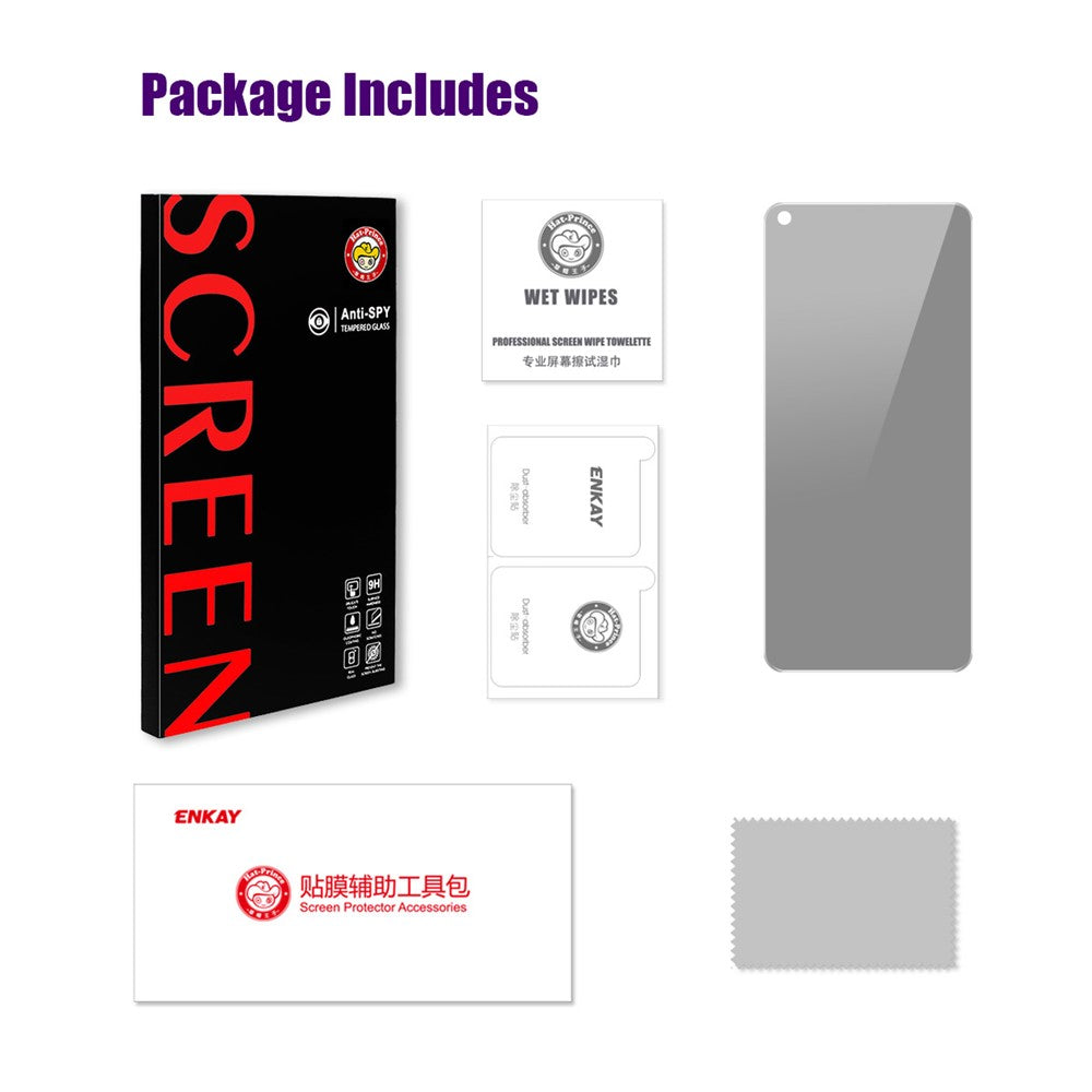 ENKAY HAT PRINCE For Oppo Find X5 Lite Privacy Screen Protector Anti-Spy HD Clear Film