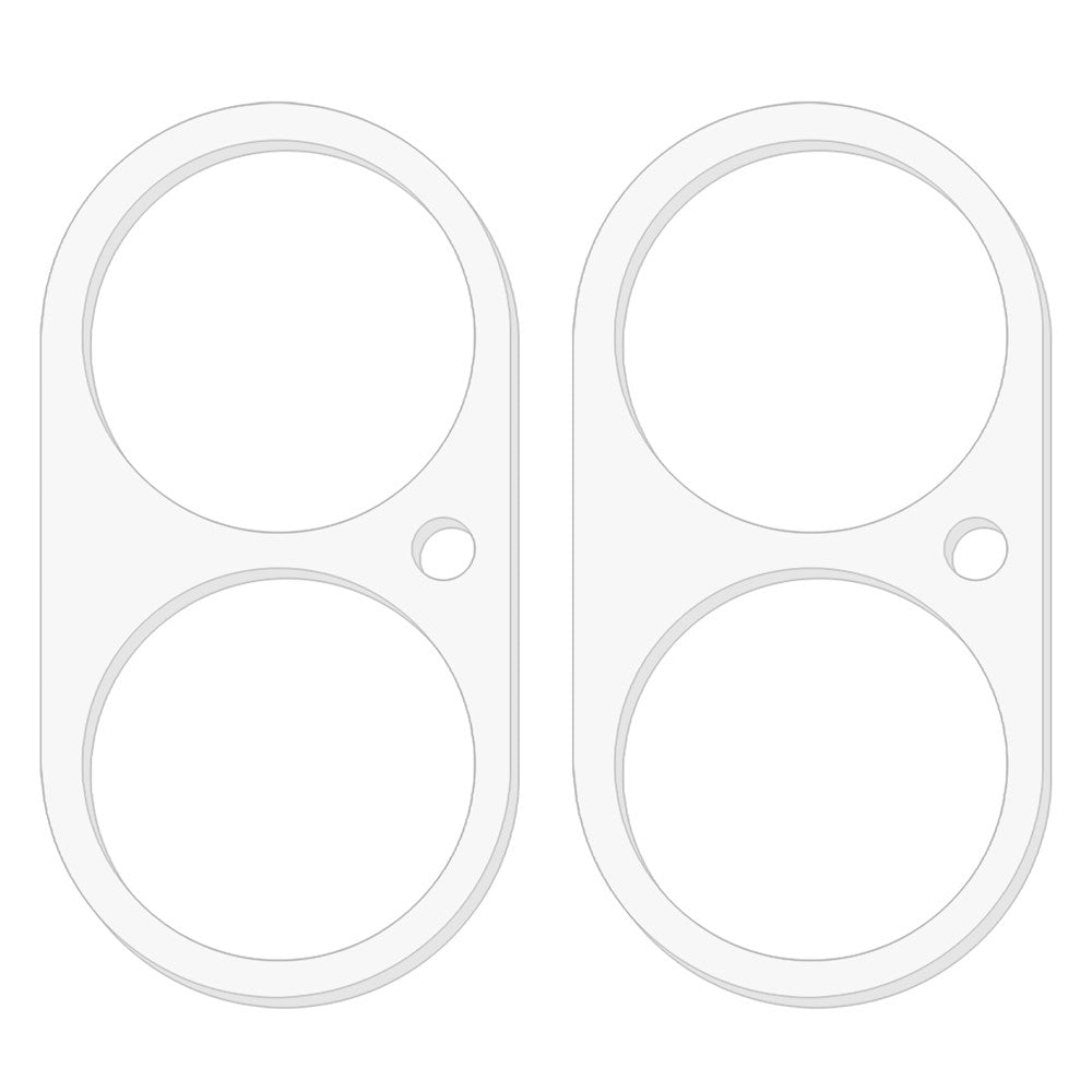 2 stk. Til iPhone 16 / 16 Plus Kameralinsebeskytter 3D buet kant hærdet glas linsefilm
