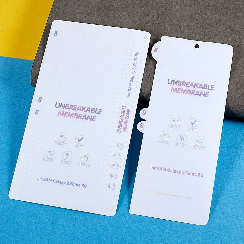 1 Set Front and Back Film for Samsung Galaxy Z Fold4 5G, Ultra Clear Anti-Scratch Soft Hydrogel Film TPU Protector