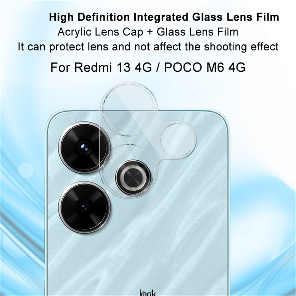 IMAK För Xiaomi Redmi 13 5G / 13 4G / Note 13R 5G / Poco M6 4G Kameralinsskydd + Akryllinsskydd