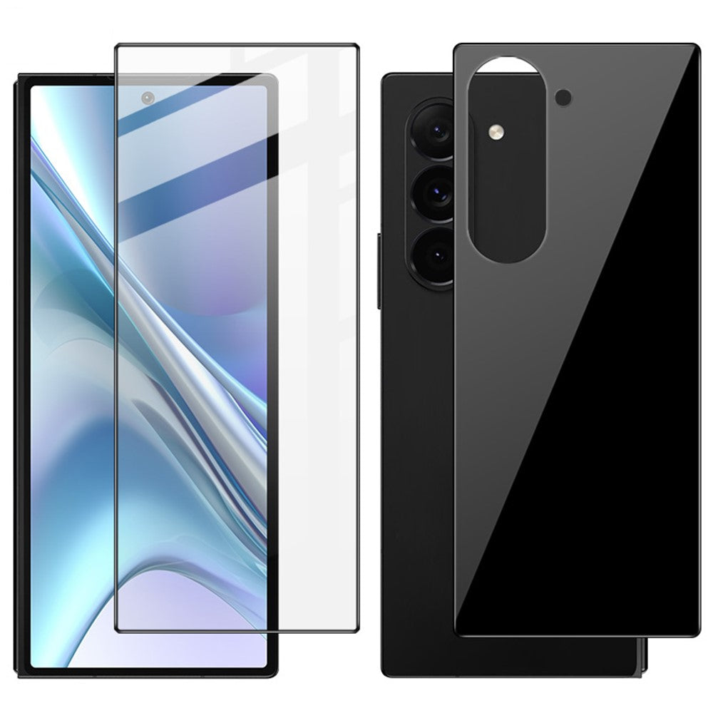 IMAK til Samsung Galaxy Fold6 5G Skærmbeskyttelsessæt Front- og Bagside Hærdet Glasfilm (Skaleret Version)