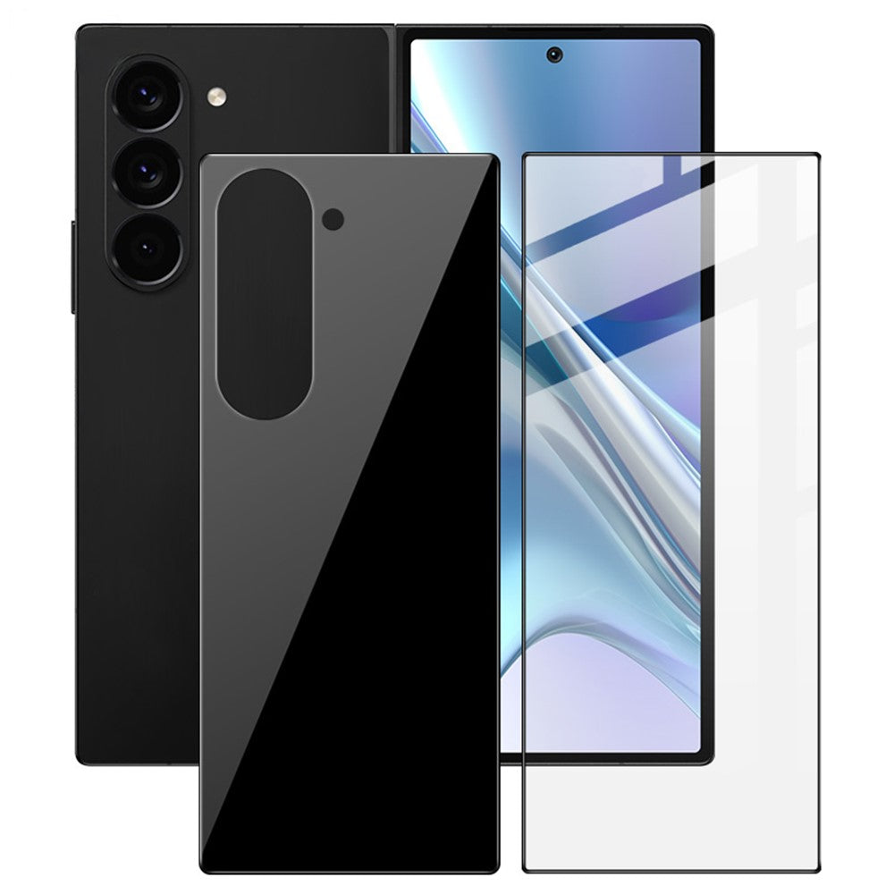 IMAK til Samsung Galaxy Fold6 5G Skærmbeskyttelsessæt Front- og Bagside Hærdet Glasfilm (Skaleret Version)