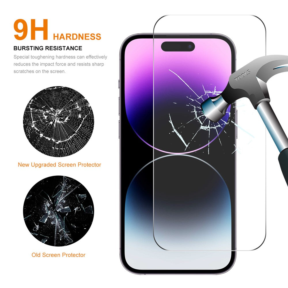 ENKAY HAT PRINCE 2Pcs For iPhone 16 Plus / 15 Plus Sensitive Touch High Aluminium-Silicon Glass HD Film