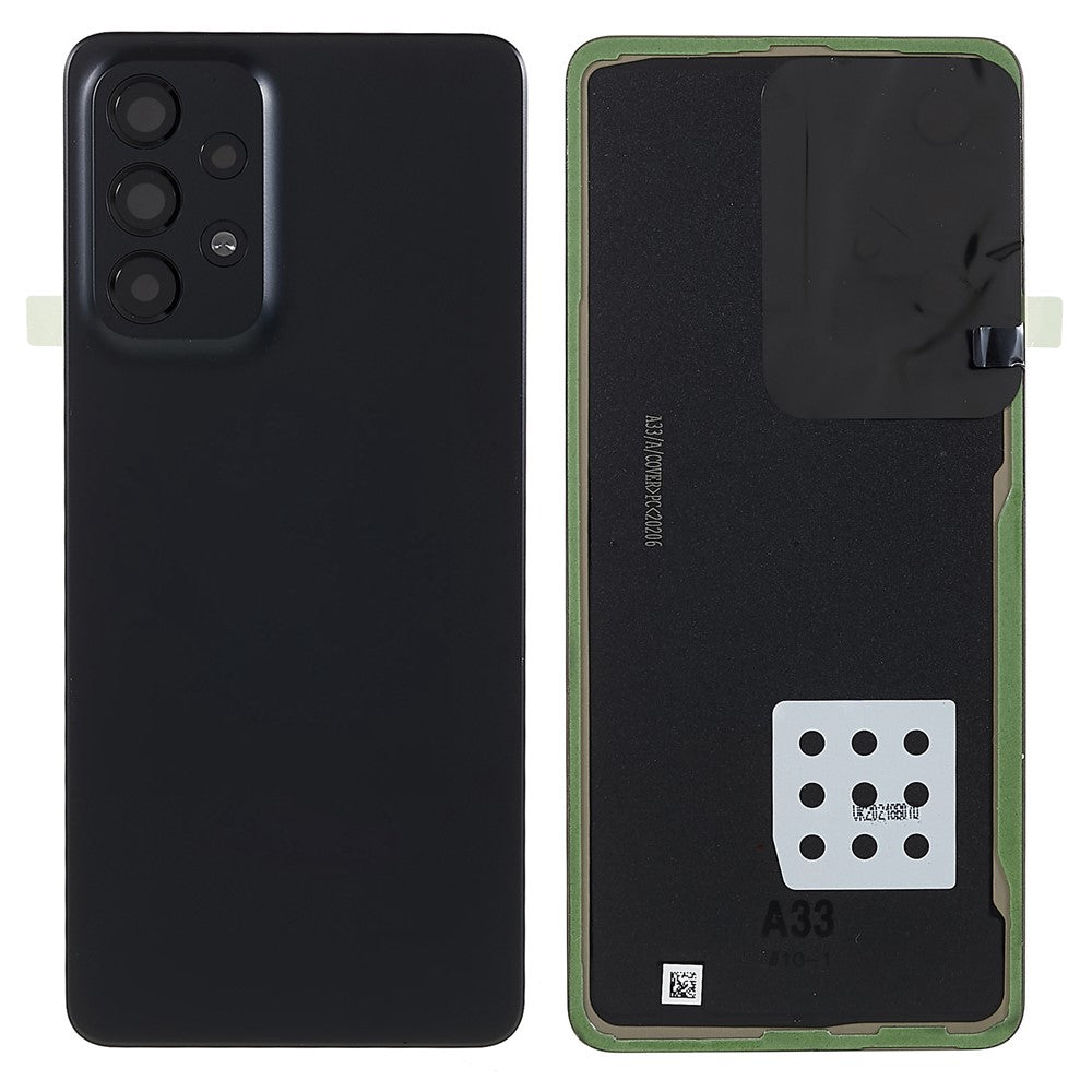 Til Samsung Galaxy A33 5G A336 Batterihus med selvklæbende tape + kameralinsedæksel (uden logo)
