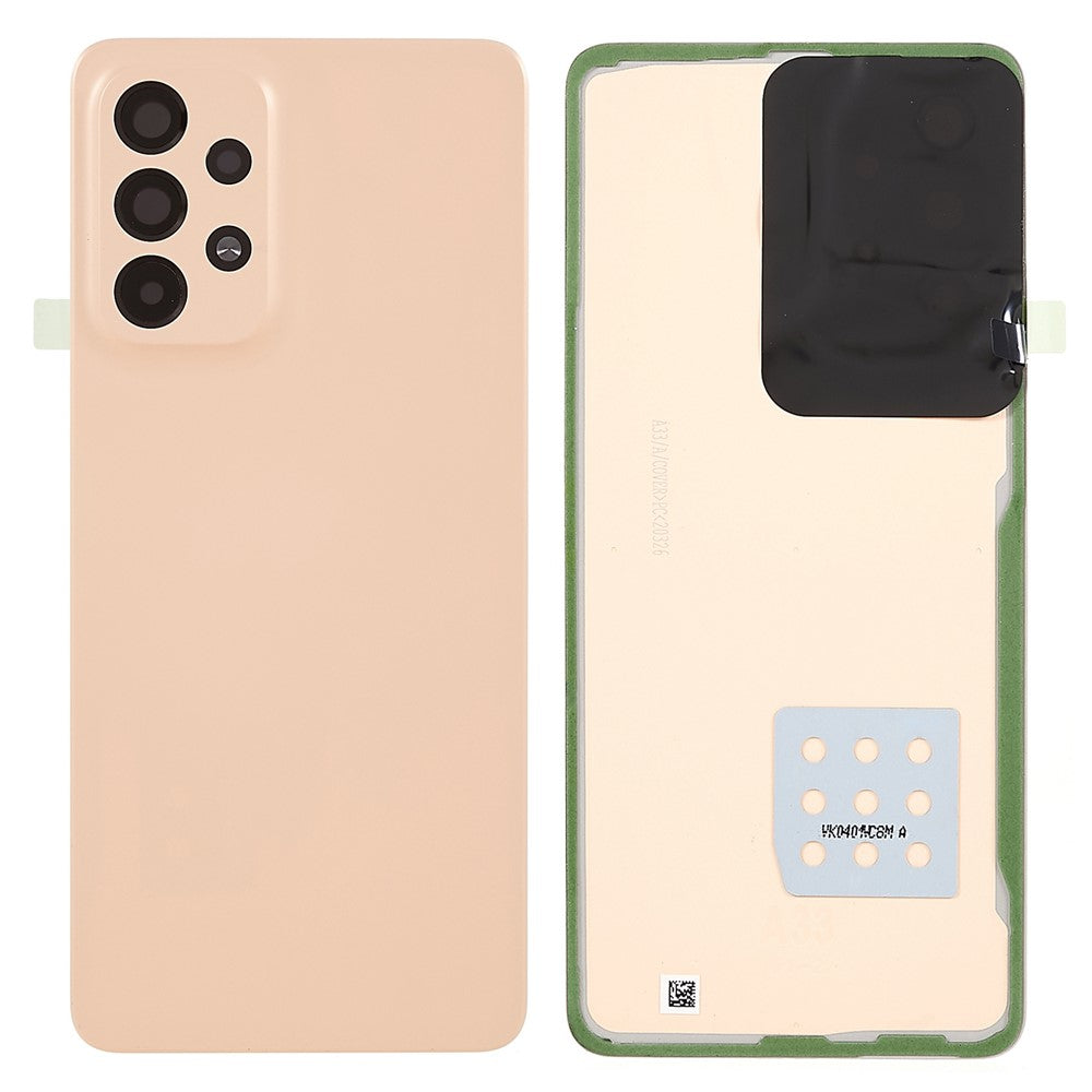 Til Samsung Galaxy A33 5G A336 Batterihus med selvklæbende tape + kameralinsedæksel (uden logo)