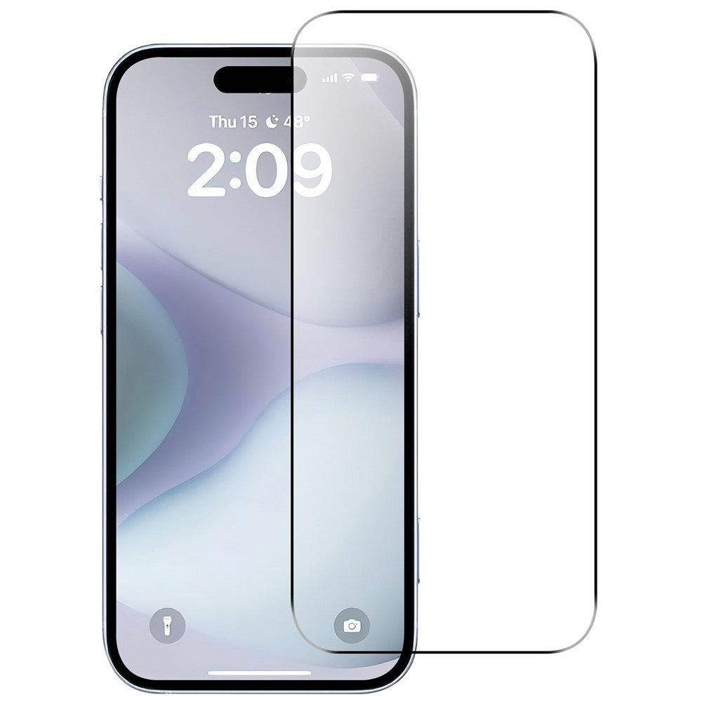 For iPhone 16 Plus Screen Protector 2.5D Arc Edge HD Clear Anti-Shatter Tempered Glass Film