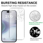 For iPhone 16 Plus Screen Protector 2.5D Arc Edge HD Clear Anti-Shatter Tempered Glass Film