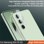 IMAK For Samsung Galaxy S24 FE Tempered Glass Camera Lens Protector + Acrylic Lens Cap