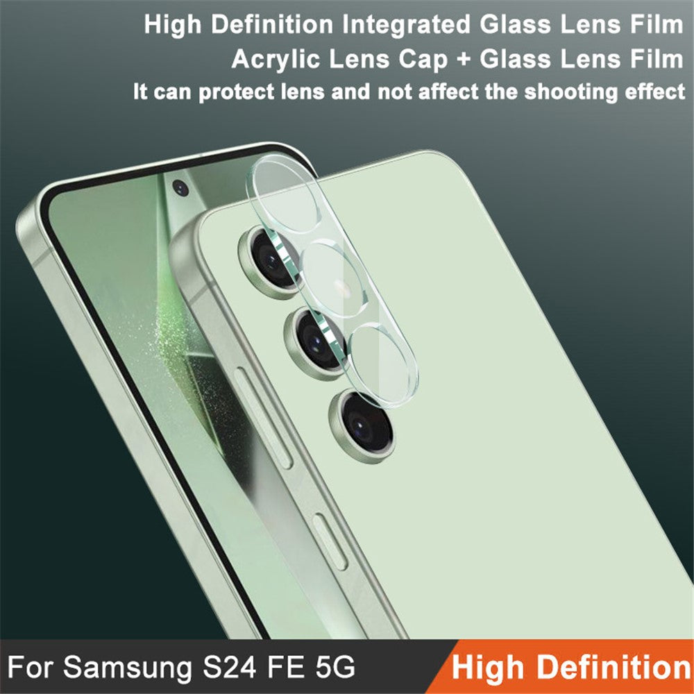 IMAK For Samsung Galaxy S24 FE Tempered Glass Camera Lens Protector + Acrylic Lens Cap