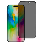 Til iPhone 16 Plus / 15 Plus Helklæbende Beskyttelsesglas Anti-Spion Hærdet Glas Skærmbeskyttelse med Anti-Støv Net