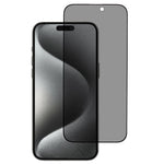 For iPhone 16 Matte Silk-Printing Tempered Glass Film 180-Degree Anti-Spy Screen Protector