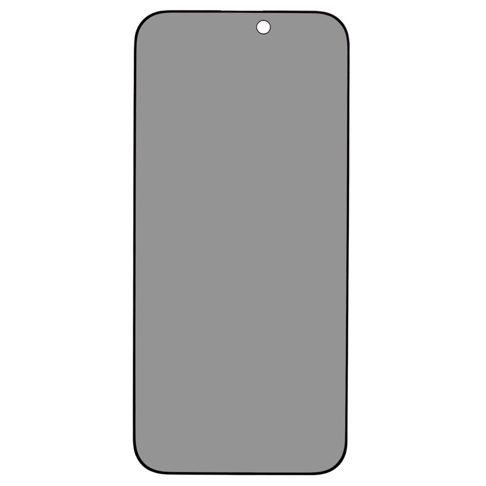 For iPhone 16 Matte Silk-Printing Tempered Glass Film 180-Degree Anti-Spy Screen Protector