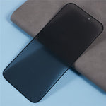 For iPhone 16 Matte Silk-Printing Tempered Glass Film 180-Degree Anti-Spy Screen Protector