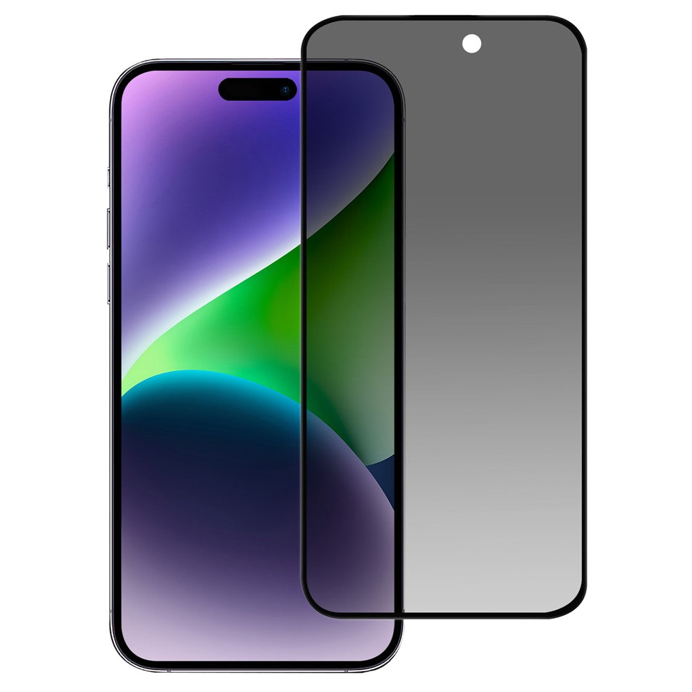 For iPhone 16 Plus Tempered Glass Screen Protector Anti-spy 2.5D Arc Edge Anti-explosion Film