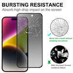 For iPhone 16 Plus Tempered Glass Screen Protector Anti-spy 2.5D Arc Edge Anti-explosion Film