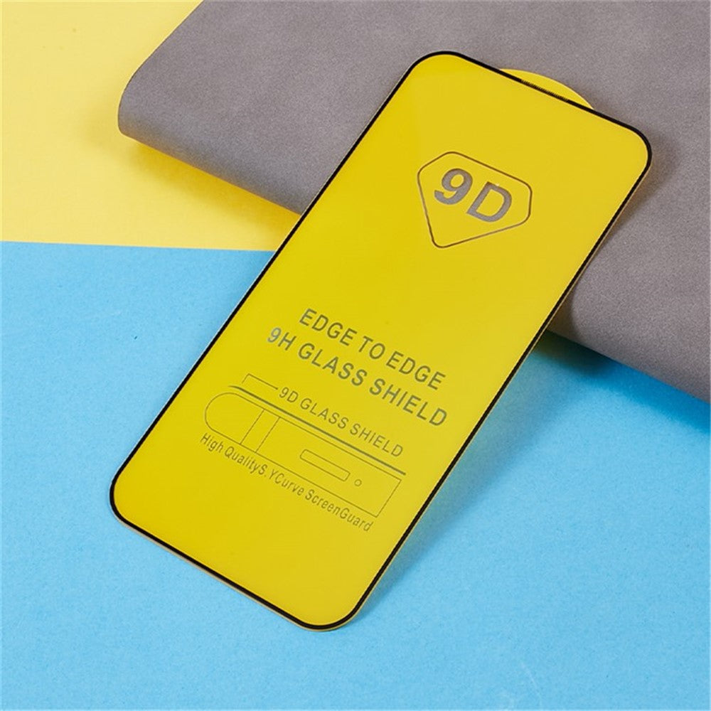 For iPhone 16 Tempered Glass Screen Protector 9D Side Glue Full Screen Film