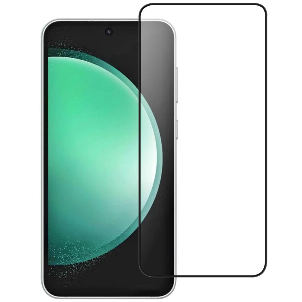 Til Samsung Galaxy S24 FE AGC Hærdet Glas med Sort Kant Full Glue Fuld Dækning Skærmbeskytter