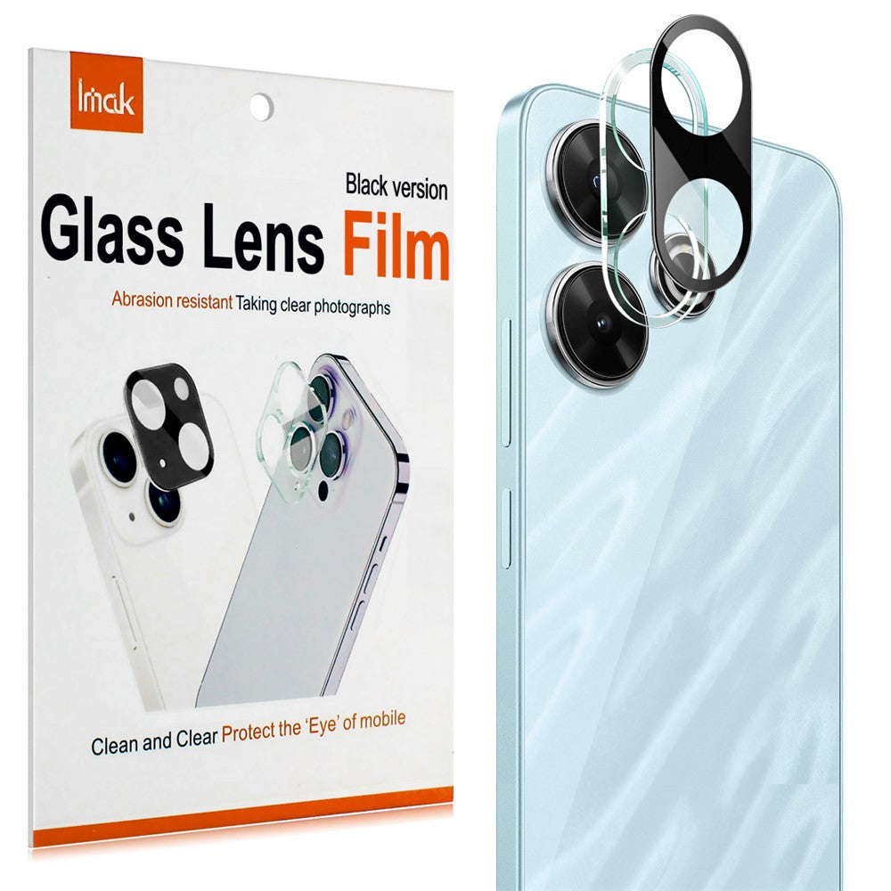 IMAK For Xiaomi Redmi 13 5G / 13 4G / Note 13R 5G / Poco M6 4G Camera Lens Protector+Acrylic Cap (Black Version)