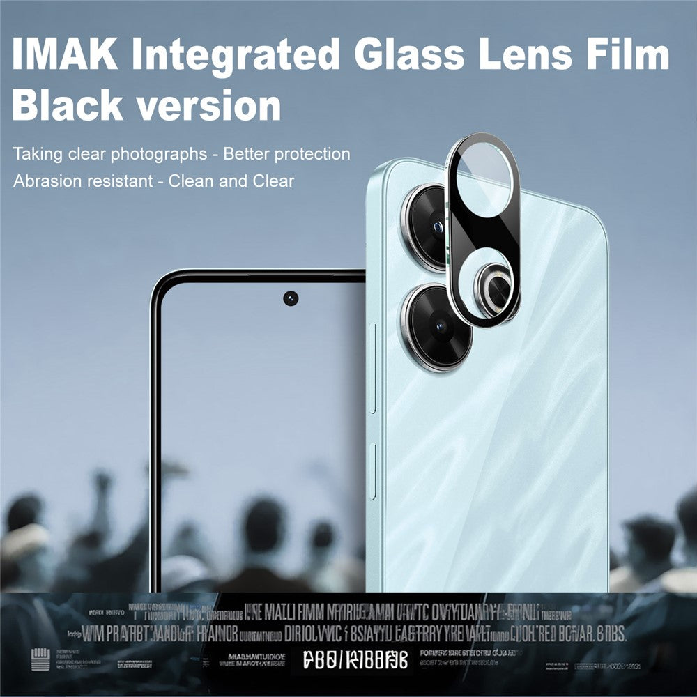 IMAK For Xiaomi Redmi 13 5G / 13 4G / Note 13R 5G / Poco M6 4G Camera Lens Protector+Acrylic Cap (Black Version)