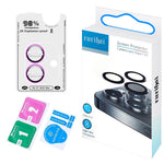 RURIHAI For iPhone 16 / 16 Plus Camera Lens Film Titanium Alloy Ring+Tempered Glass Lens Protector