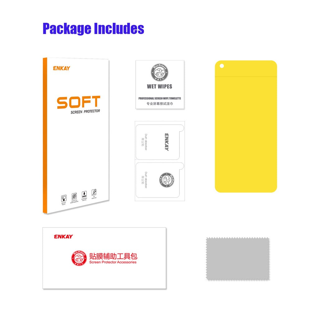 ENKAY HAT PRINCE Hydrogel Film For Oppo A76  /  A36 Screen Protector TPE+PET+TPU Soft Film