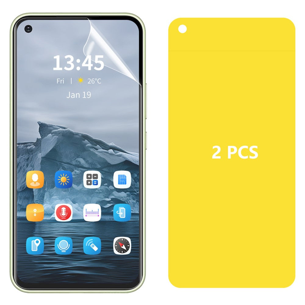ENKAY HAT PRINCE 2Pcs For Oppo A76  /  A36 Screen Protector Bubble-Free Hydrogel Screen Film