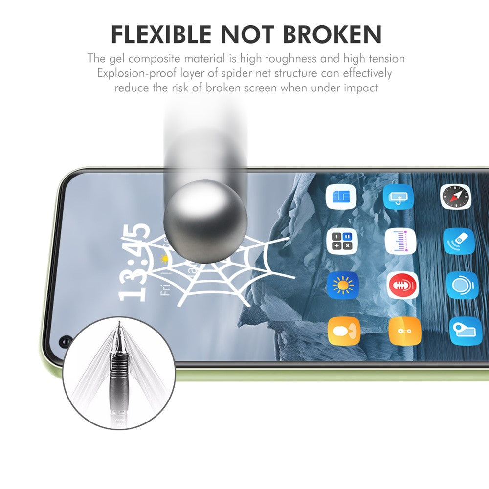 ENKAY HAT PRINCE 2Pcs For Oppo A76  /  A36 Screen Protector Bubble-Free Hydrogel Screen Film