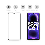 MOCOLO For Xiaomi Poco C61 4G / Redmi A3 4G Screen Protector Silk Printing Clear Tempered Glass Film