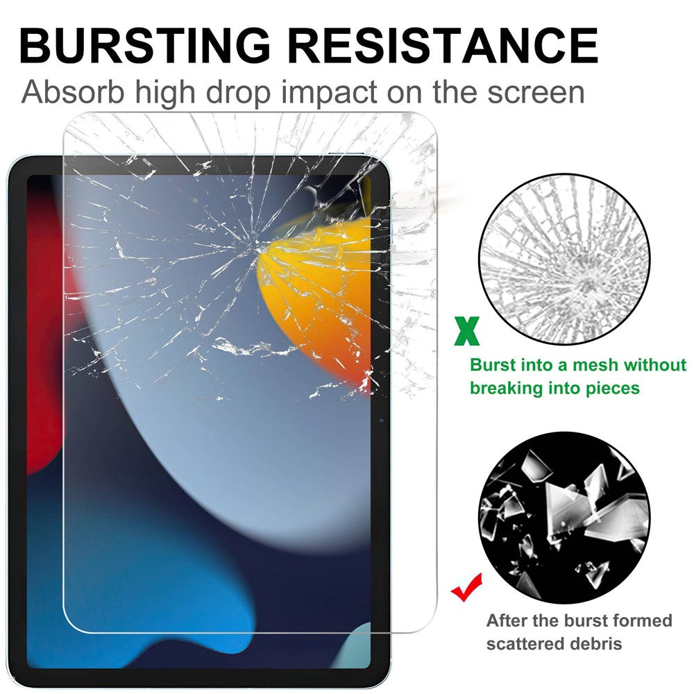 For iPad (2025) / 10.9 (2022) 2.5D Tempered Glass Screen Protector Full Cover Anti-Explosion HD Clear 9H Hardness Film