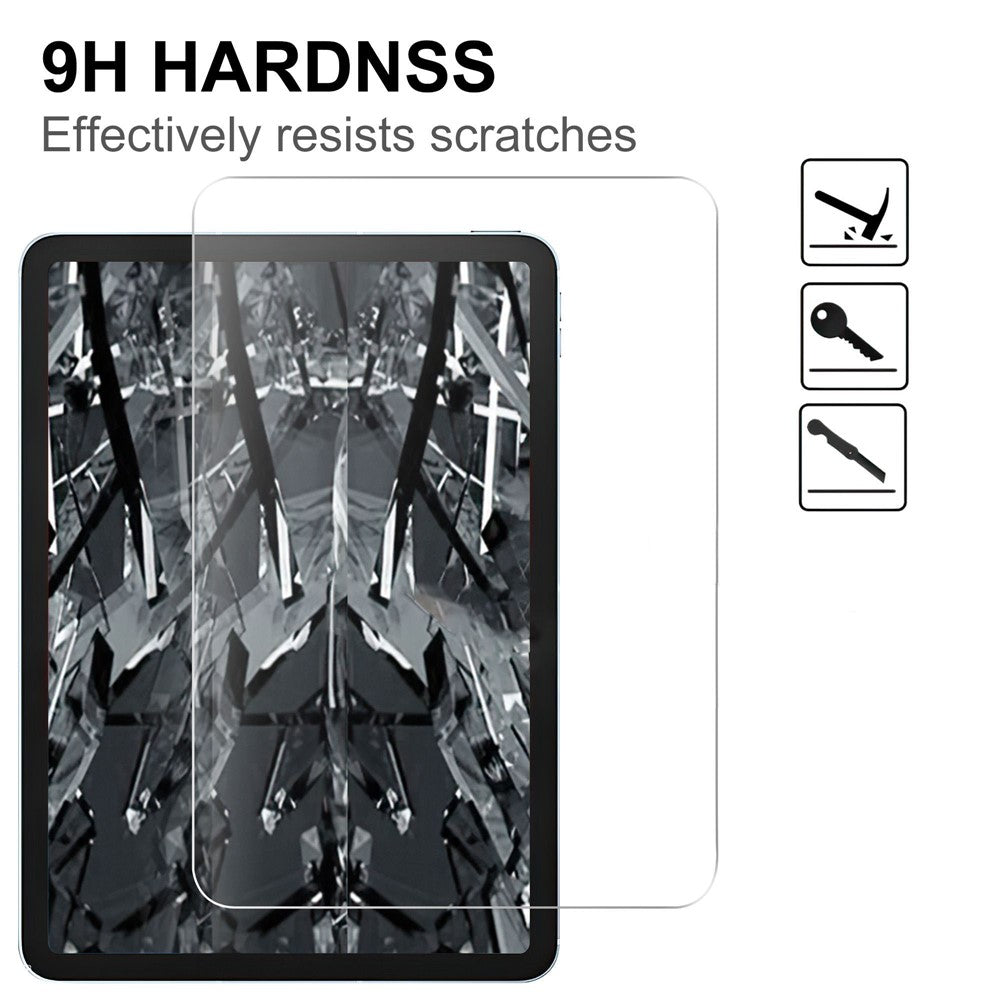 For iPad (2025) / 10.9 (2022) 2.5D Tempered Glass Screen Protector Full Cover Anti-Explosion HD Clear 9H Hardness Film