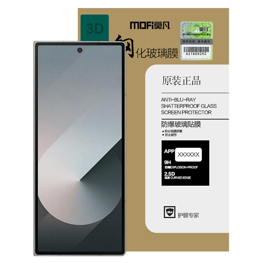 MOFI JK 3D hærdet glasfilm-1 til Samsung Galaxy Z Fold6 5G fuld skærmbeskytter med 3D buet kant