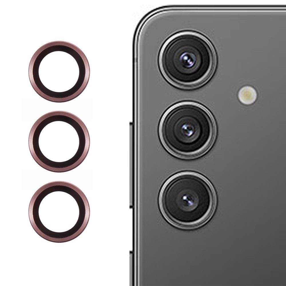 Til Samsung Galaxy S24 FE Kameralinsebeskyttersæt Metal + Hærdet glas Individuel ringfilm