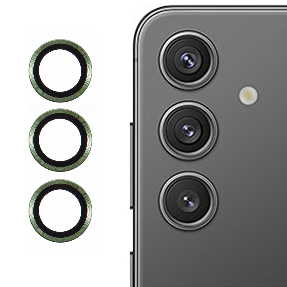 Til Samsung Galaxy S24 FE Kameralinsebeskyttersæt Metal + Hærdet glas Individuel ringfilm
