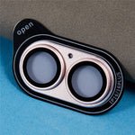 For iPhone 16 / 16 Plus Camera Lens Protector Integrated Clear Metal Frame+Tempered Glass Lens Film