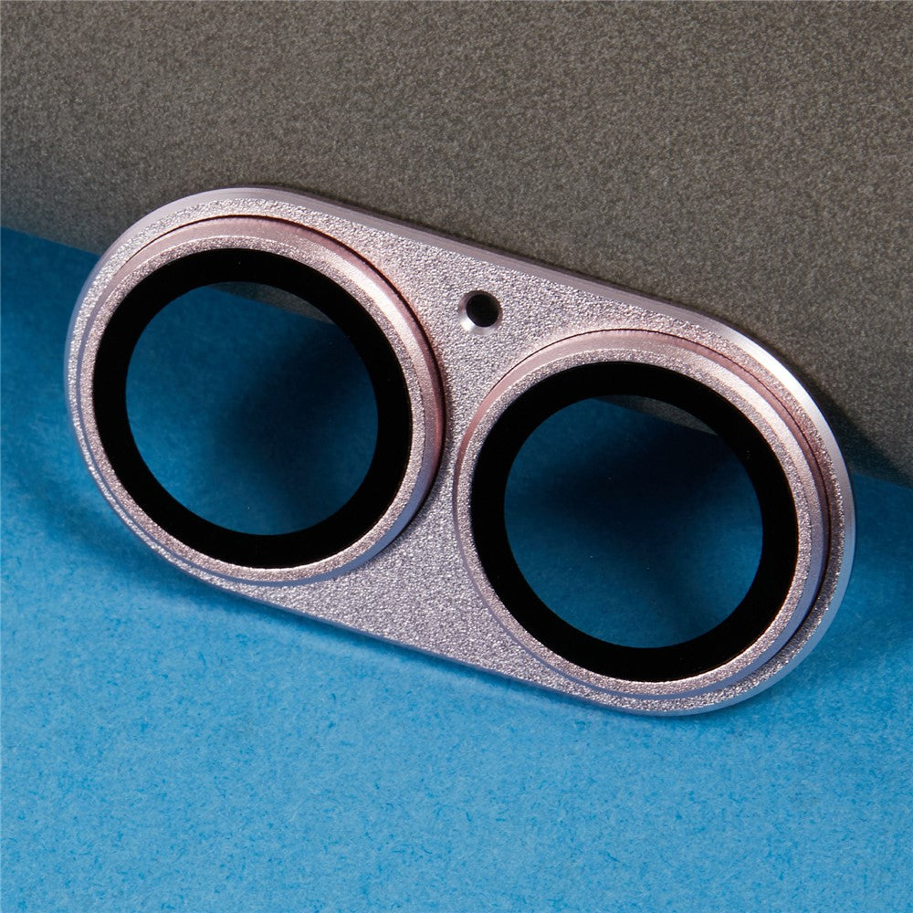 For iPhone 16 / 16 Plus Camera Lens Protector Integrated Clear Metal Frame+Tempered Glass Lens Film