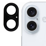 For iPhone 16 / 16 Plus Camera Lens Protector Integrated Clear Metal Frame+Tempered Glass Lens Film