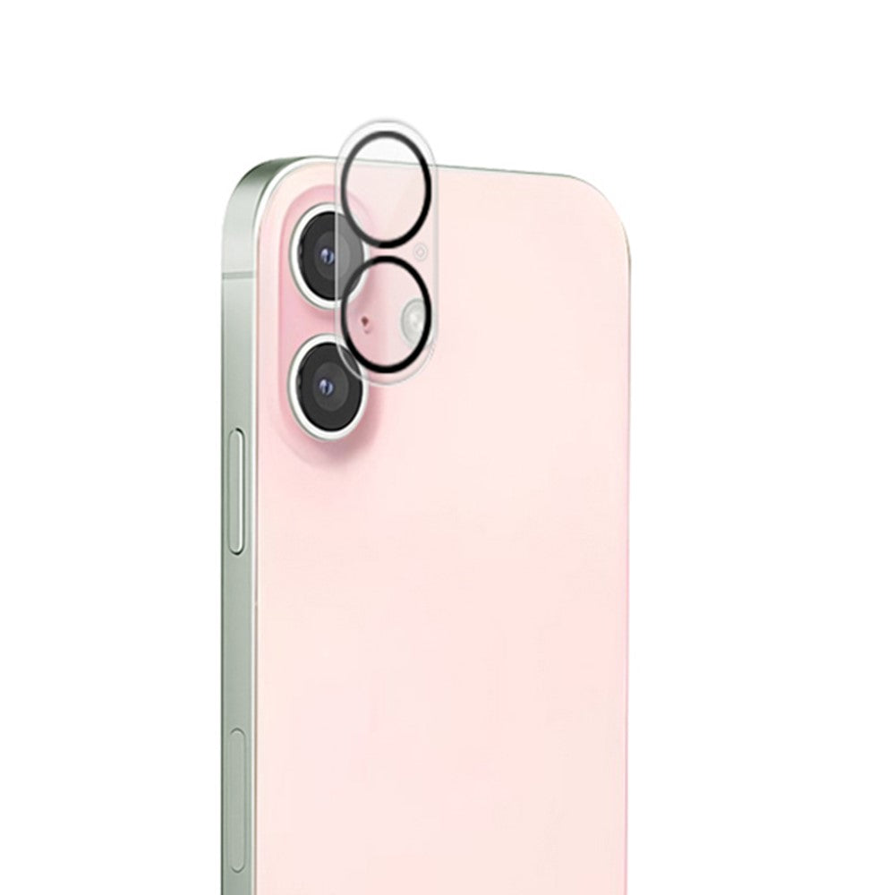 MOCOLO til iPhone 16 / 16 Plus Kameralinsebeskytter Silketrykt Hærdet Glas Linsefilm Night Circle Design