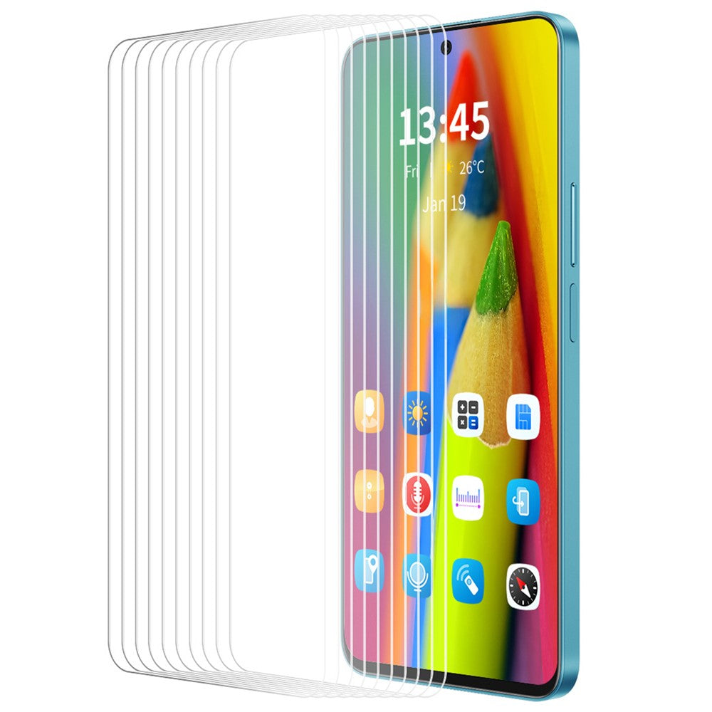 ENKAY HAT PRINCE 10Pcs For Samsung Galaxy M35 5G / A35 5G Screen Protector 9H Hardness Large Arc Edge