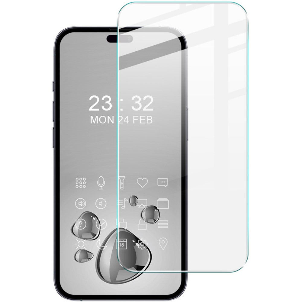 IMAK H-serie til iPhone 16 Plus hærdet glas skærmbeskytter HD gennemsigtig