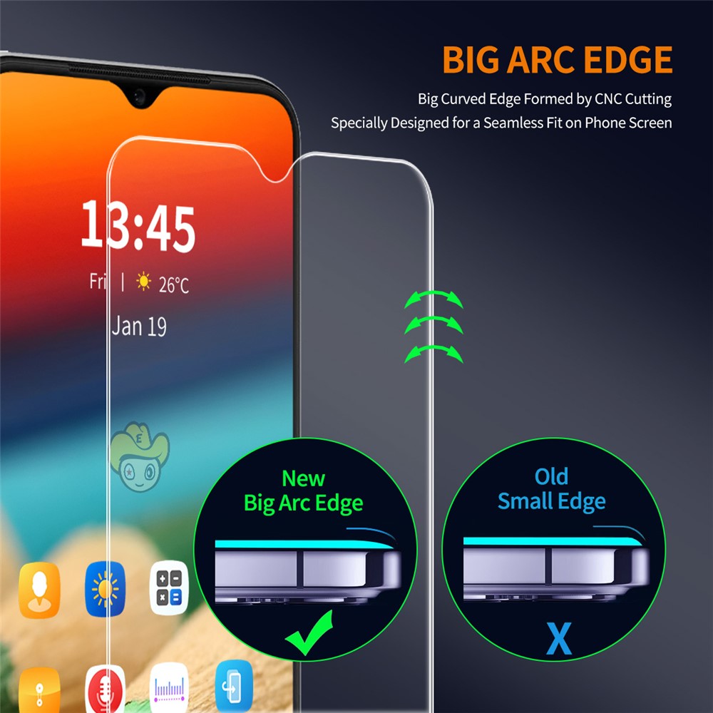 ENKAY HAT PRINCE 2Pcs For Xiaomi Redmi A3x 4G Screen Protector Full Glue Large Arc Edge
