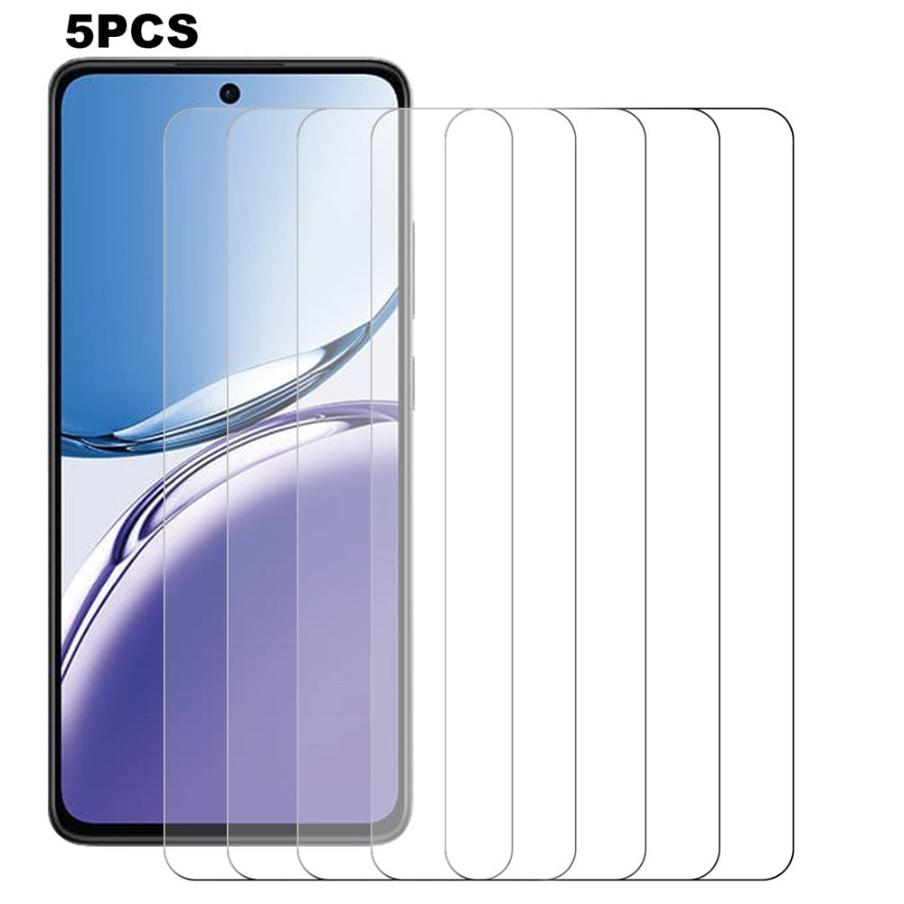 5PCS For Oppo Reno12 F 4G Screen Protector 0.3mm Tempered Glass Clear Film