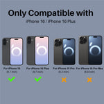 NORTHJO 2 sæt til iPhone 16 / 16 Plus kamerabeskytter CD-vener metalring hærdet glas linsebeskytter