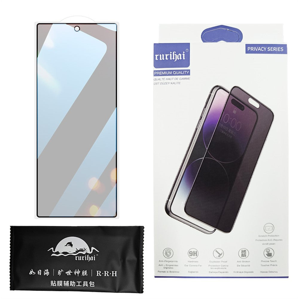 RURIHAI For Samsung Galaxy Z Fold6 5G Anti-Spy Full Screen Protector High Aluminum-Silicon Glass